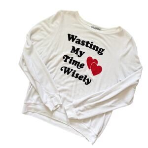 Wildfox Wasting My Time Wisely Sweatshirt - Size Large